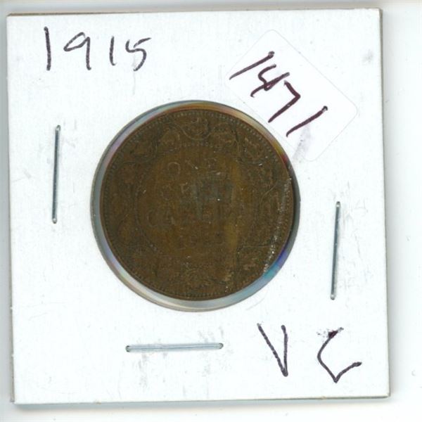 1915 Canadian 1 Cent Coin