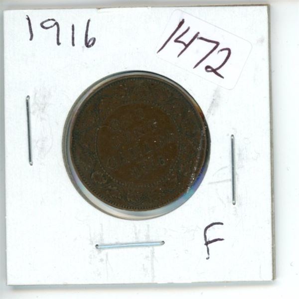 1916 Canadian 1 Cent Coin