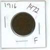 Image 1 : 1916 Canadian 1 Cent Coin