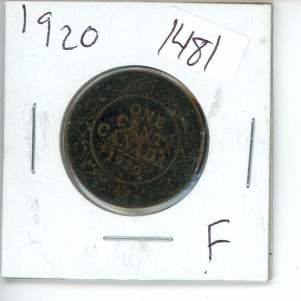 1920 Canadian 1 Cent Coin