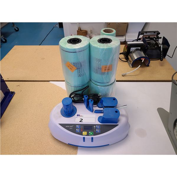 MINI AIR EASI ELECTRIC AIR PACKAGING SYSTEM WITH 6 ROLLS OF PLASTIC INFLATION BAGS