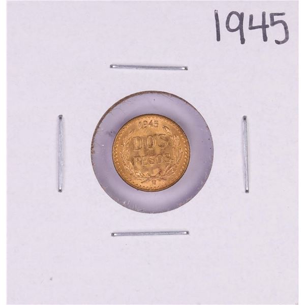 1945 Mexico Dos Pesos Gold Coin