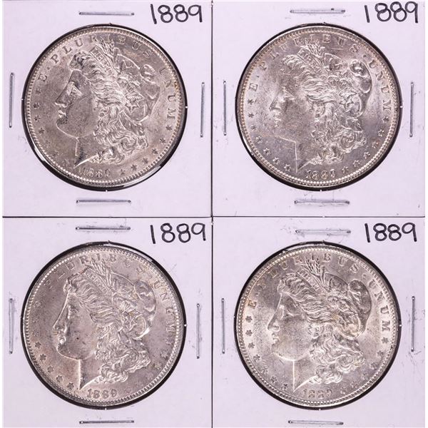 Lot of (4) 1889 $1 Morgan Silver Dollar Coins