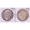 Image 1 : Lot of (2) 1923-S $1 Peace Silver Dollar Coins