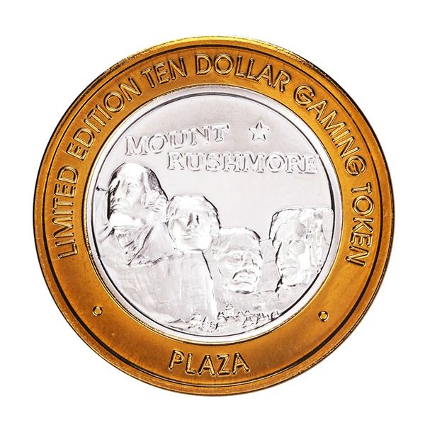 .999 Silver Plaza Hotel and Casino $10 Casino Limited Edition Gaming Token