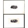 Image 1 : Lot of (2) 1800's Vignette from Original Proof Plates