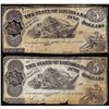 Image 1 : Lot of (2) 1863 $5 The State of Louisiana Baton Rouge, LA Obsolete Banknotes