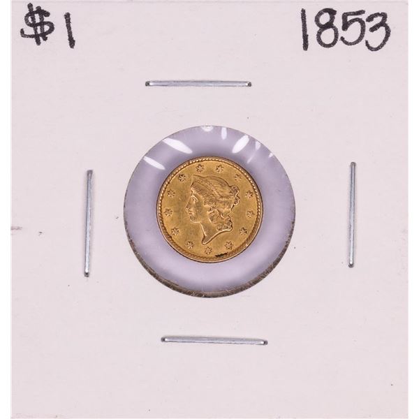 1853 $1 Type 1 Liberty Head Gold Dollar Coin