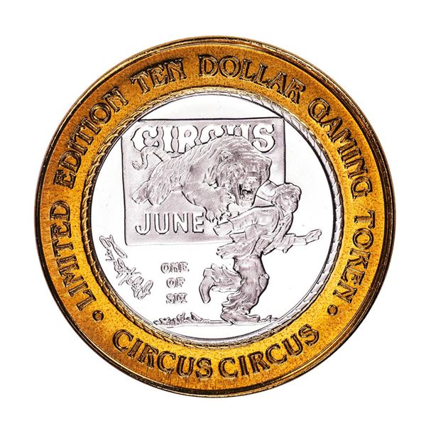 .999 Silver Circus Circus Hotel & Casino Reno, NV $10 Limited Edition Gaming Token