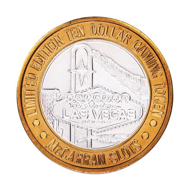 .999 Silver McCarran International Airport $10 Casino Limited Edition Gaming Token
