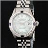 Image 1 : Rolex Ladies Stainless Steel Diamond & Sapphire Oyster Perpetual Datejust Wristwatch