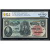 Image 1 : 1869 $5 Rainbow Woodchopper Legal Tender Note Fr.64 PCGS Gem Uncirculated 65PPQ