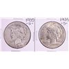 Image 1 : Lot of (2) 1935-S $1 Peace Silver Dollar Coins