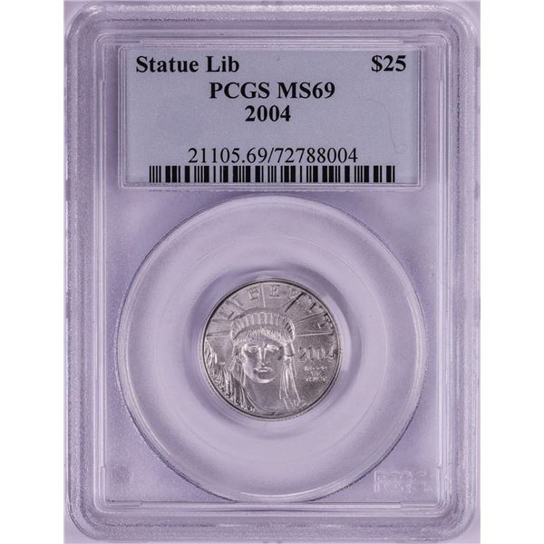 2004 $25 Platinum American Eagle Coin PCGS MS69