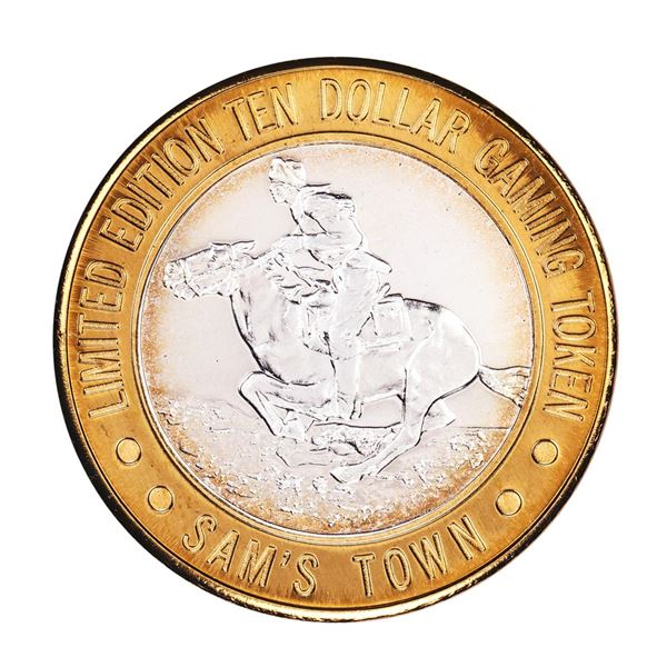 .999 Silver Sam's Town Las Vegas, Nevada $10 Limited Edition Casino Gaming Token