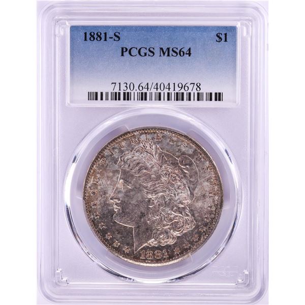 1881-S $1 Morgan Silver Dollar Coin PCGS MS64
