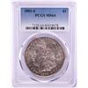 Image 1 : 1881-S $1 Morgan Silver Dollar Coin PCGS MS64
