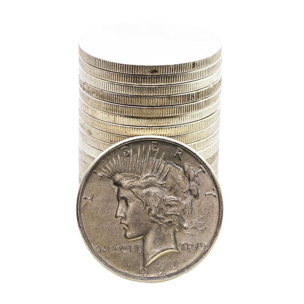 Roll of (20) 1924 $1 Peace Silver Dollar Coins