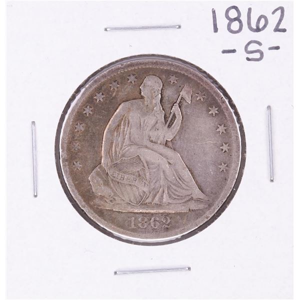 1862-S Seated Liberty Half Dollar Coin
