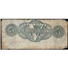 Image 2 : 1863 $5 The State of Louisiana Baton Rouge, LA Obsolete Banknote