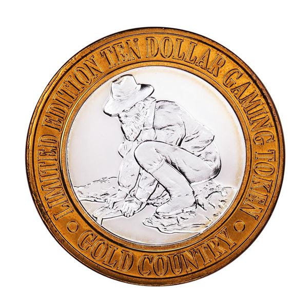 .999 Silver Gold Country Motor Inn Elko, NV $10 Limited Edition Casino Gaming Token