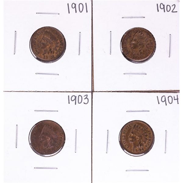 Lot of 1901-1904 Indian Head Cent Coins