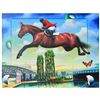 Image 1 : Ferjo "Horse Jumping" Original Oil on Canvas