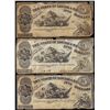 Image 1 : Lot of (3) 1863 $5 The State of Louisiana Baton Rouge, LA Obsolete Banknotes