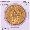 Image 1 : 1876-S Type 2 $20 Liberty Head Double Eagle Gold Coin