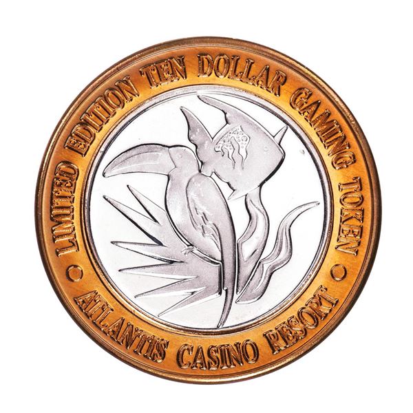 .999 Fine Silver Atlantis Casino & Resort Reno, NV $10 Limited Edition Gaming Token
