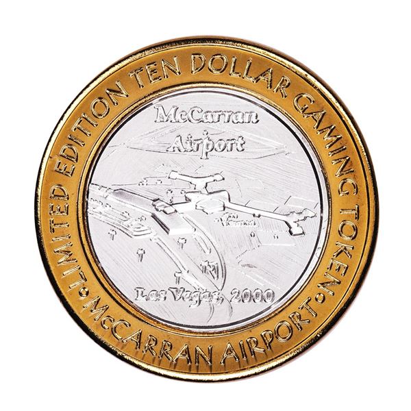 .999 Silver McCarran International Airport $10 Casino Limited Edition Gaming Token