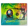 Image 1 : Steve Kaufman (1960-2010) "50 Dollar Bill" Original Mixed Media on Canvas