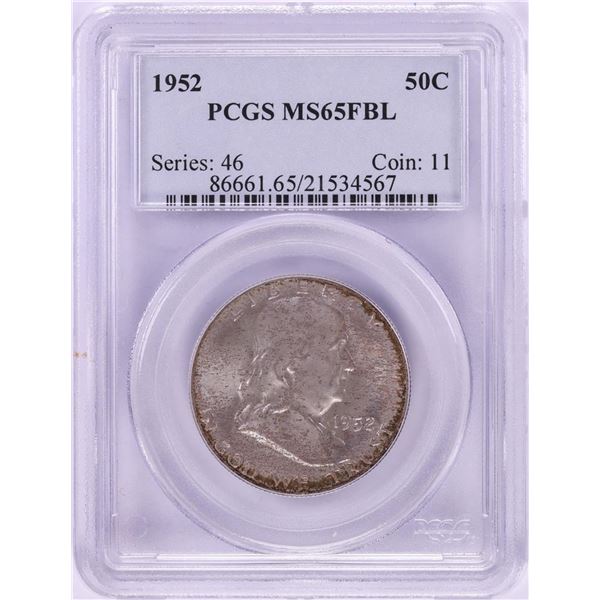 1952 Franklin Half Dollar Coin PCGS MS65FBL