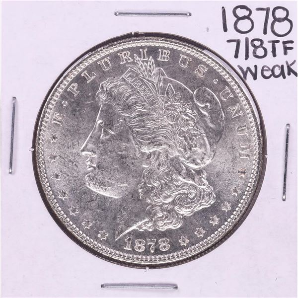 1878 7/8 TF Weak $1 Morgan Silver Dollar Coin