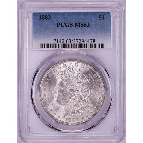 1883 $1 Morgan Silver Dollar Coin PCGS MS63