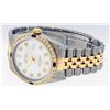Image 8 : Rolex Mens Two Tone White Diamond & Sapphire Datejust Wristwatch