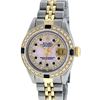 Image 1 : Rolex Ladies Two Tone MOP Diamond & Sapphire Oyster Perpetual Datejust Watch