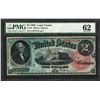 Image 1 : 1869 $2 Rainbow Legal Tender Note Fr.42 PMG Uncirculated 62