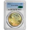 Image 2 : 1881-S $1 Morgan Silver Dollar Coin PCGS MS65 CAC Amazing Toning