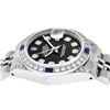 Image 5 : Rolex Ladies Stainless Steel Black Diamond & Sapphire Datejust