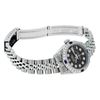 Image 9 : Rolex Ladies Stainless Steel Black Diamond & Sapphire Datejust