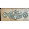 Image 2 : 1863 $5 The State of Louisiana Baton Rouge, LA Obsolete Banknote