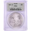 Image 1 : 1881-S $1 Morgan Silver Dollar Coin PCGS MS64 Old Green Holder
