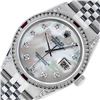 Image 2 : Rolex Men's Stainless Steel MOP Diamond & Ruby Datejust Wristwatch