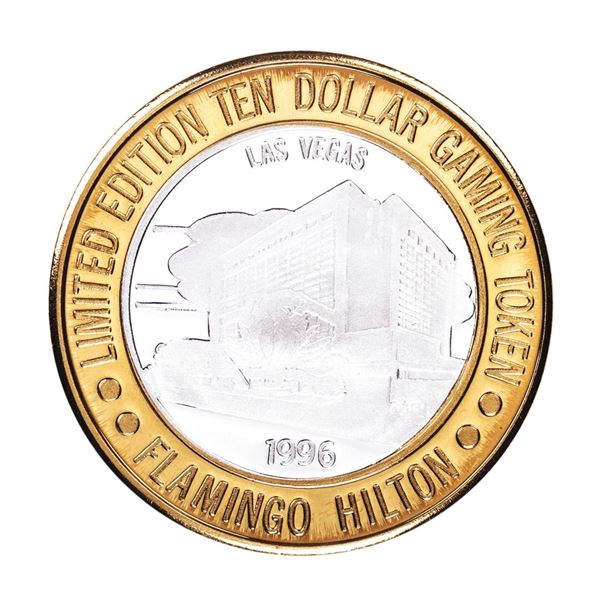 .999 Silver Flamingo Hilton Las Vegas, Nevada $10 Casino Limited Edition Gaming Token