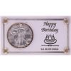 Image 1 : 2000 $1 American Silver Eagle Coin in Happy Birthday Holder