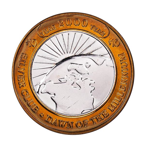 .999 Silver Silver Club Casino Sparks, NV $10 Limited Edition Casino Gaming Token