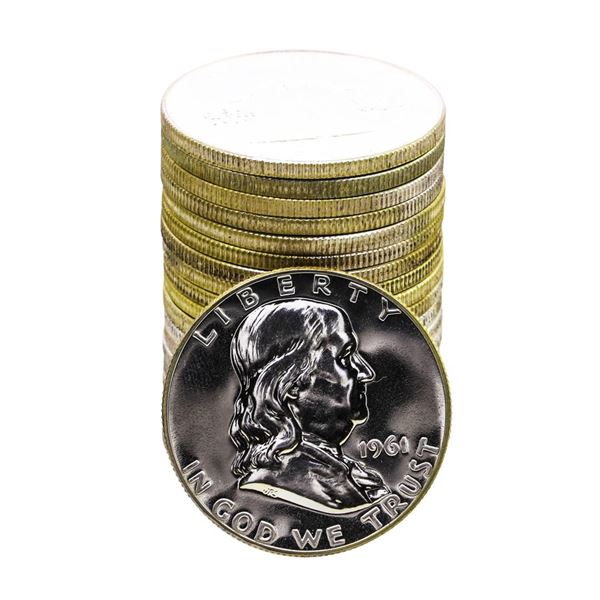 Roll of (20) Proof 1961 Franklin Half Dollar Coins