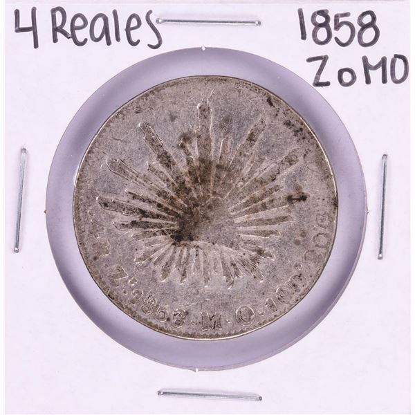 1858 ZoMO Mexico 4 Reales Silver Coin