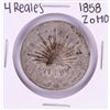 Image 1 : 1858 ZoMO Mexico 4 Reales Silver Coin